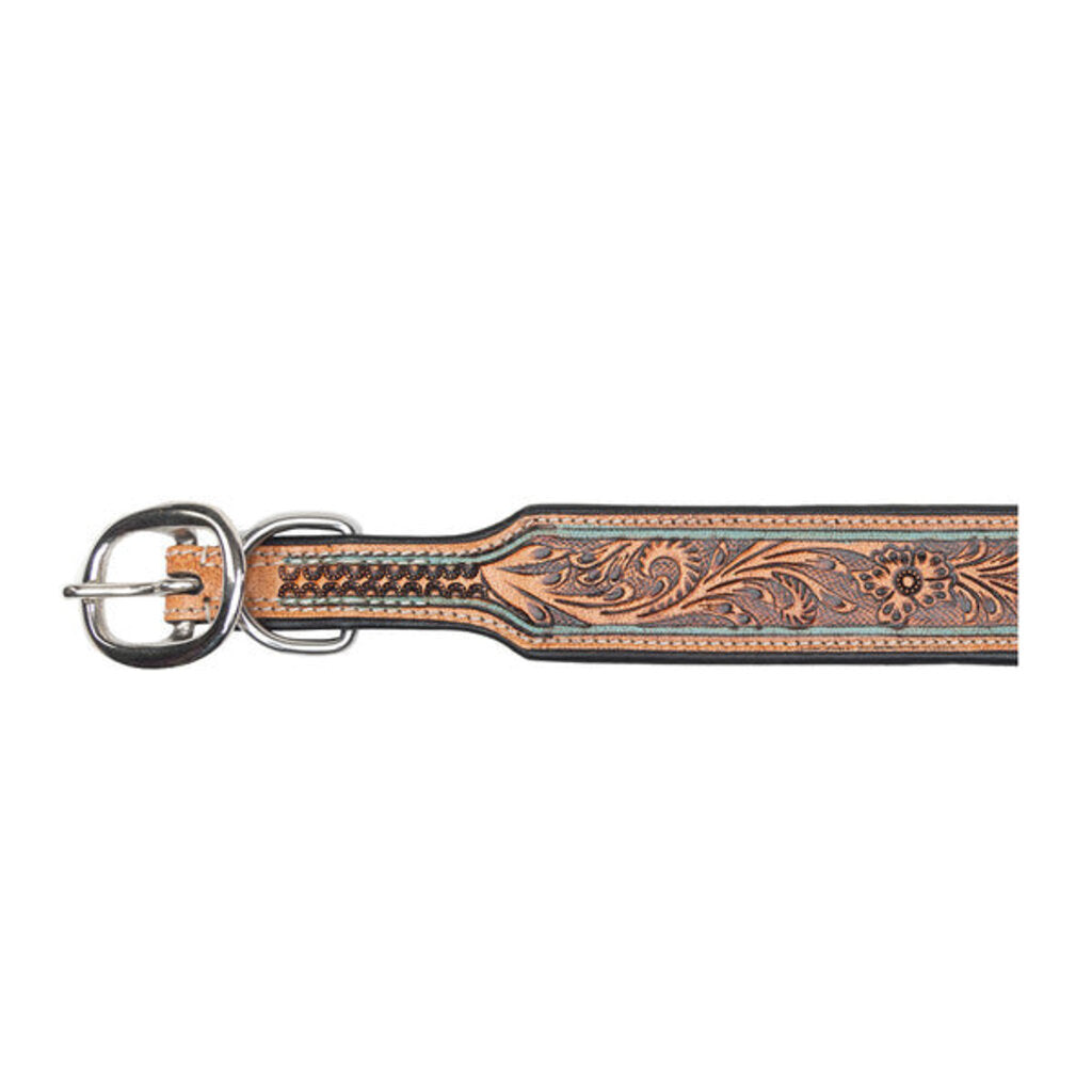 Trusted Amigo Hand Tooled Leather Dog Collar S-10200 SM