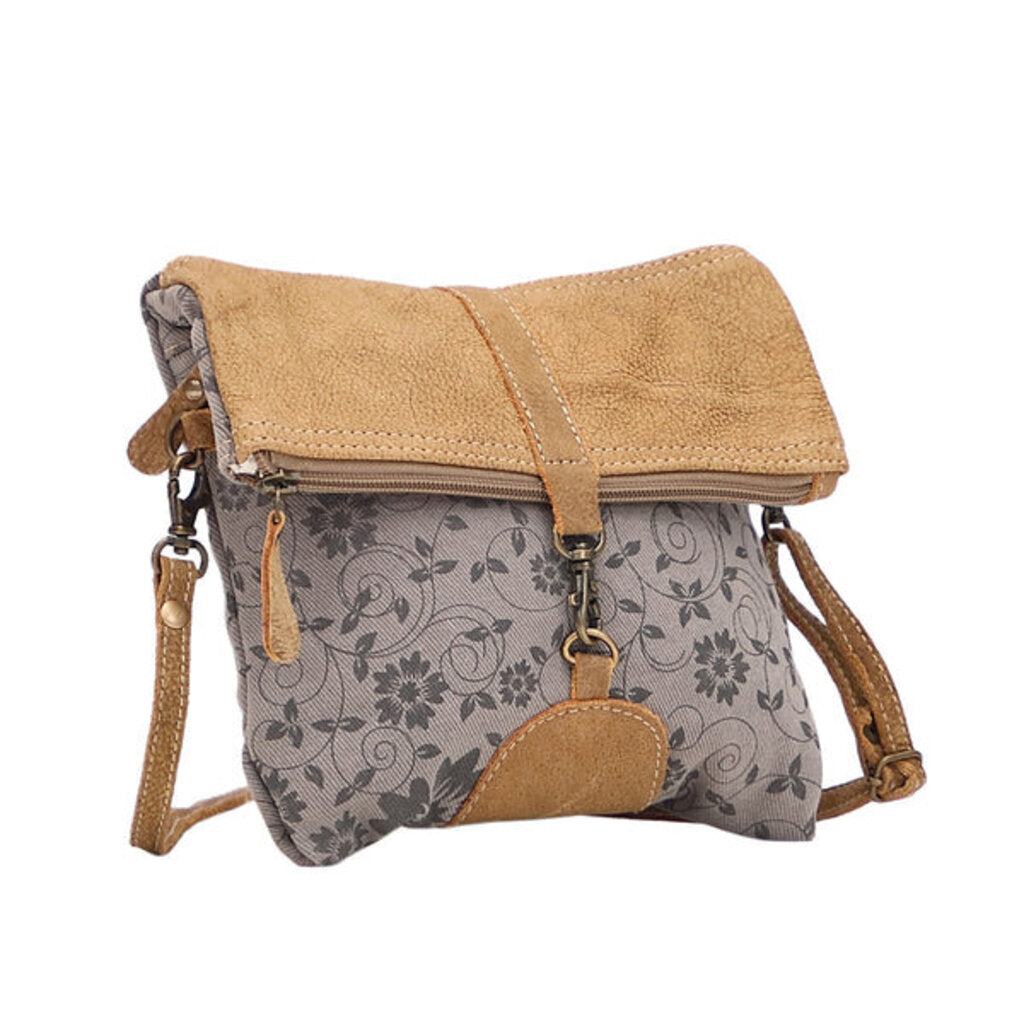 Teal and Tan Crossbody Myra Bag S-1483