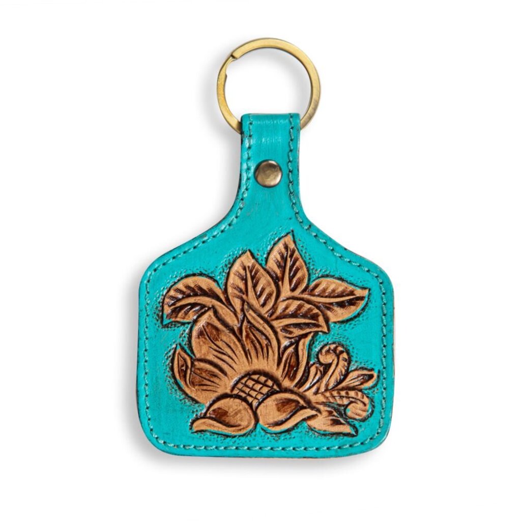 Sprouting Vines Hand Tooled Key Fob S-8207 Myra Bag