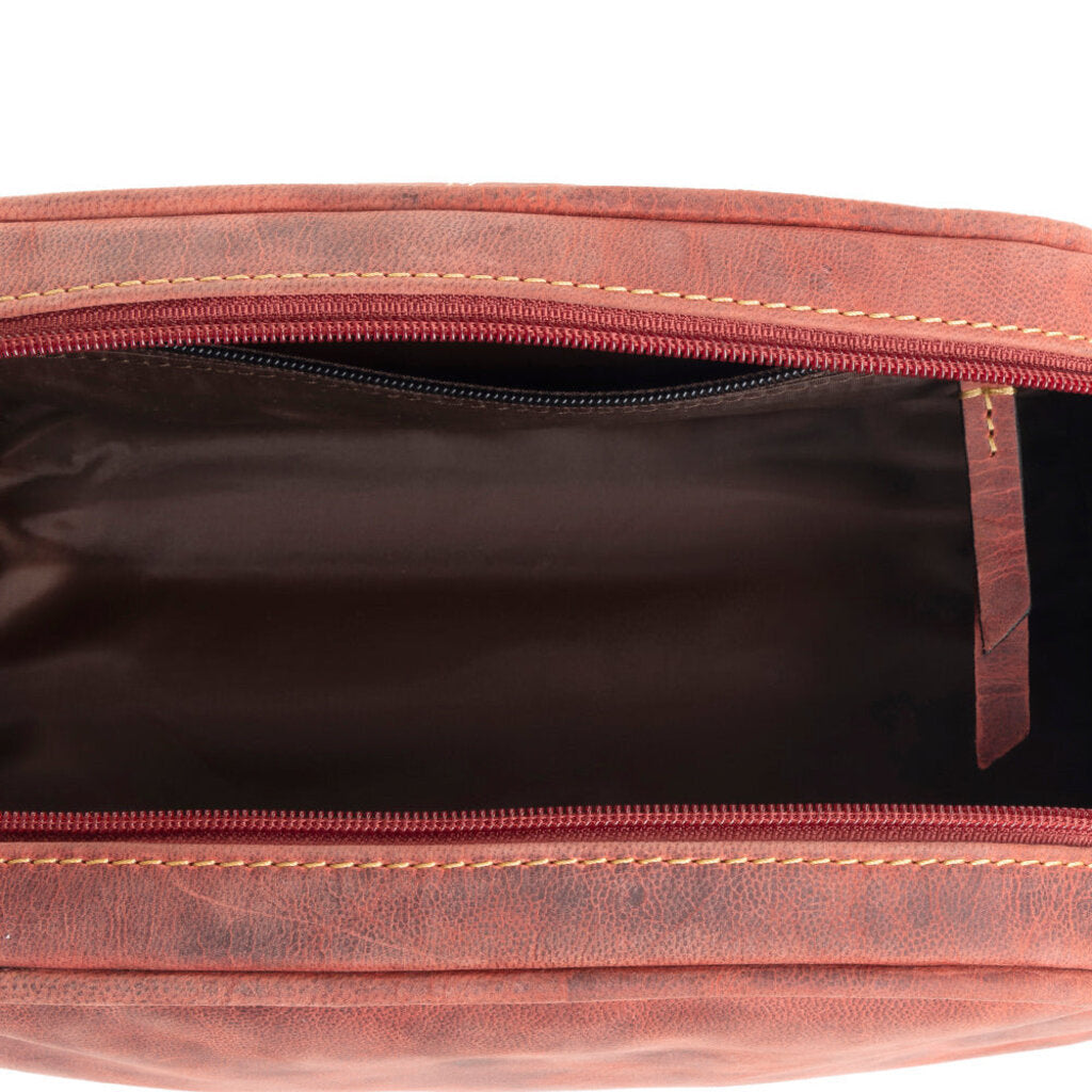 Eagle's Talon Leather Toiletries Bag Smoky Rust S-11324 (W/BAG)