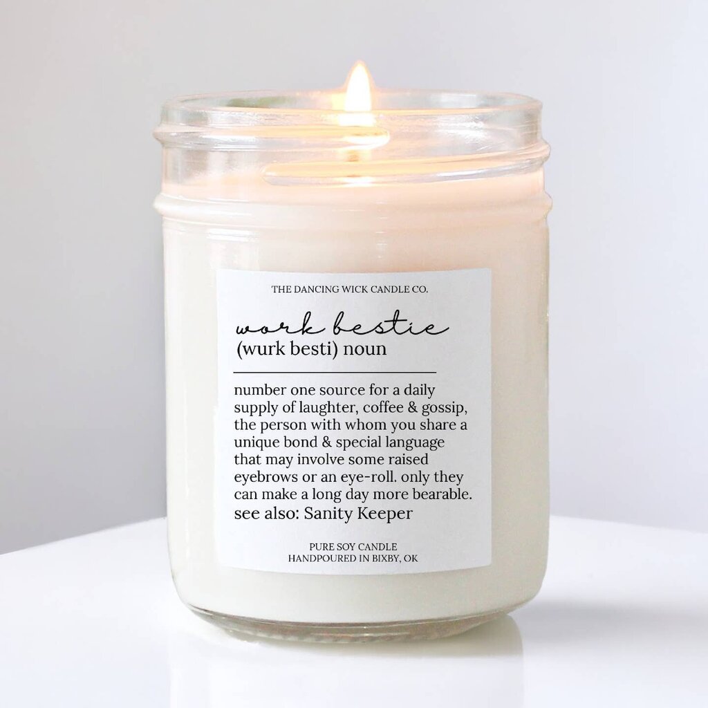 Work Bestie Noun Morning Coffee Mini Soy Candle 4 oz