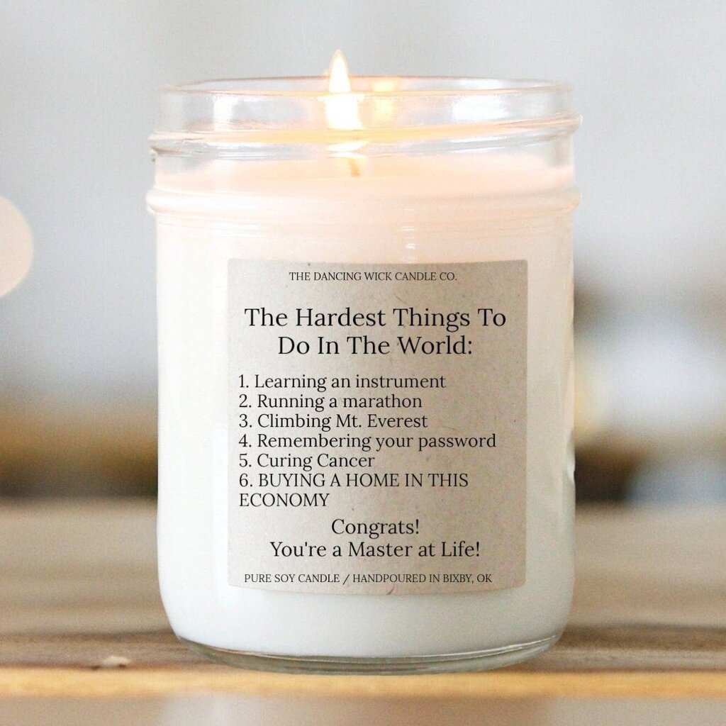 Housewarming Hardest Things Warm Wishes Mini Soy Candle 4 oz