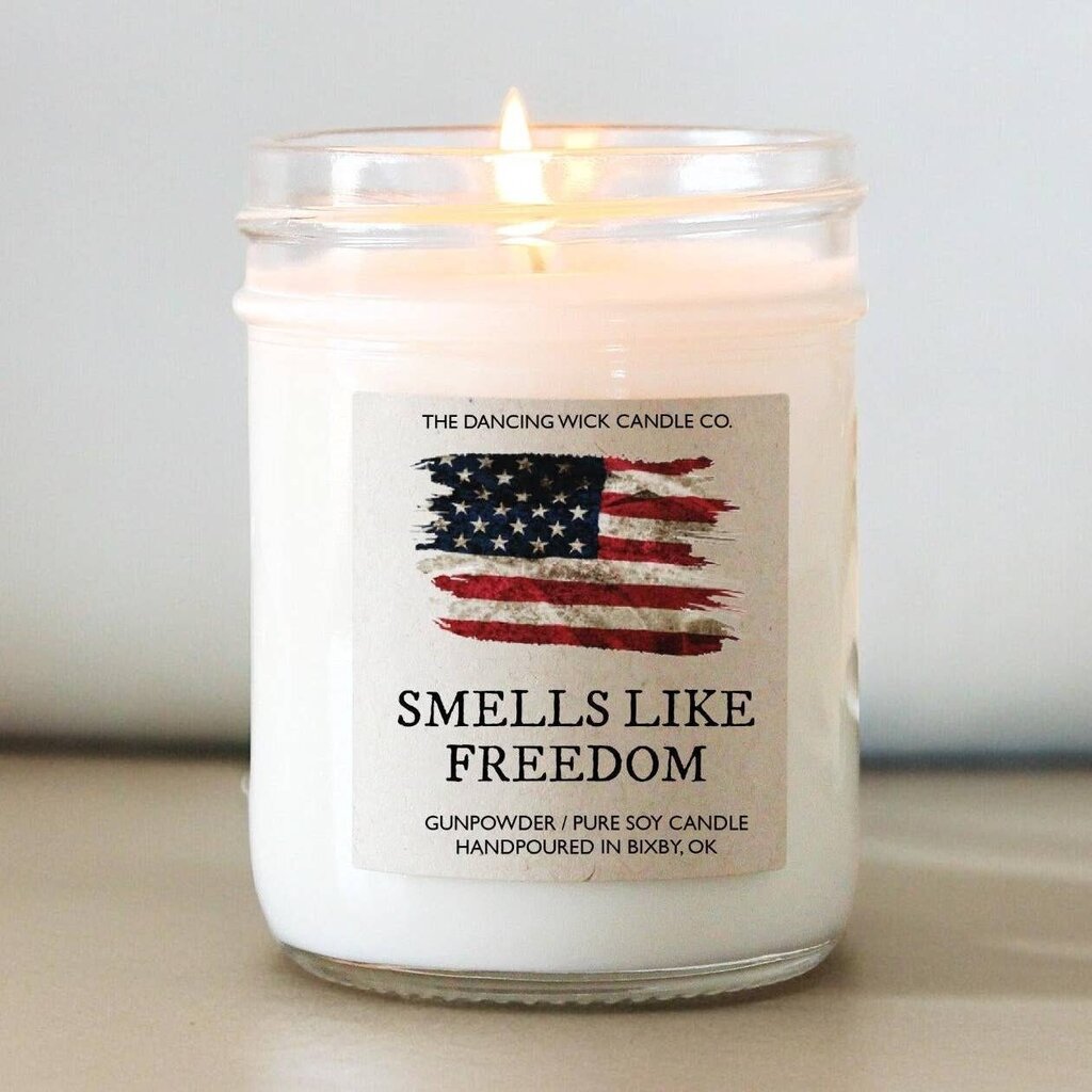 Smells Like Freedom Gunpowder Mini Soy Candle 4 oz