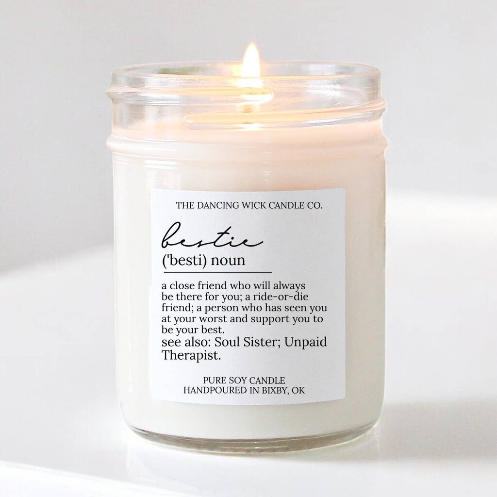 Bestie Noun Lavender Vanilla Soy Candle 8 oz