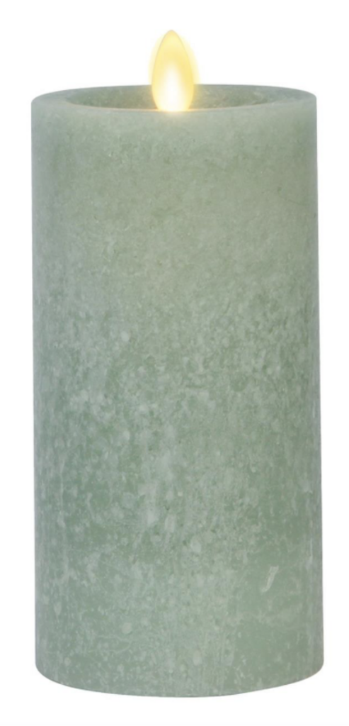 6.5" Iceberg Green SEAGLASS Wax LUMINARA Candle 18678A-GR LG
