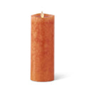 8.5" ORANGE Wax Pillar LUMINARA Candle 18173B-OR-3 LG
