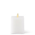 4.5" WHITE Wax Square LUMINARA Candle 18174A-WH-1 SM